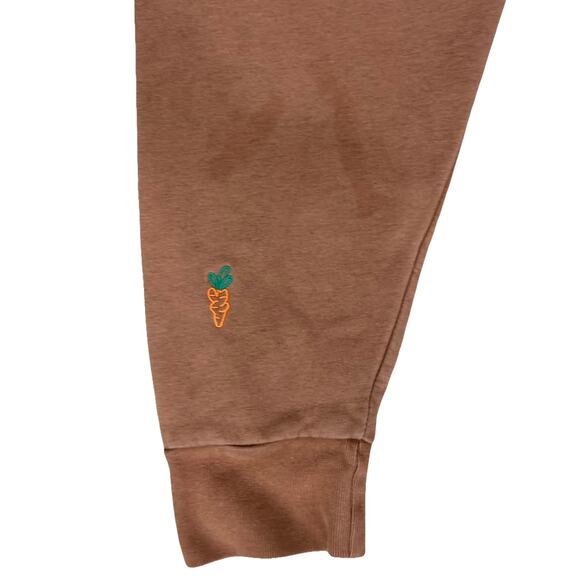 Carrots Anwar x Crocs Brown Logo Embroidered Sweatpants Joggers size S - Picture 10 of 12